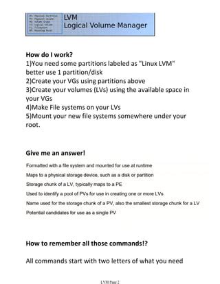 How to use the command 'lvs' (with examples) .